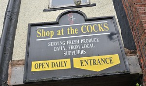 The Fighting Cocks, Stottesdon - Shop Sign